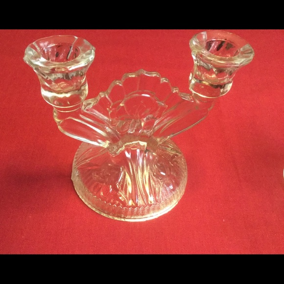 Set Depression Jeannette Glass Iris & Herringbone - Picture 3 of 4